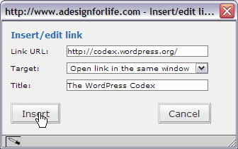 Create Link 3 - Add URL and Title